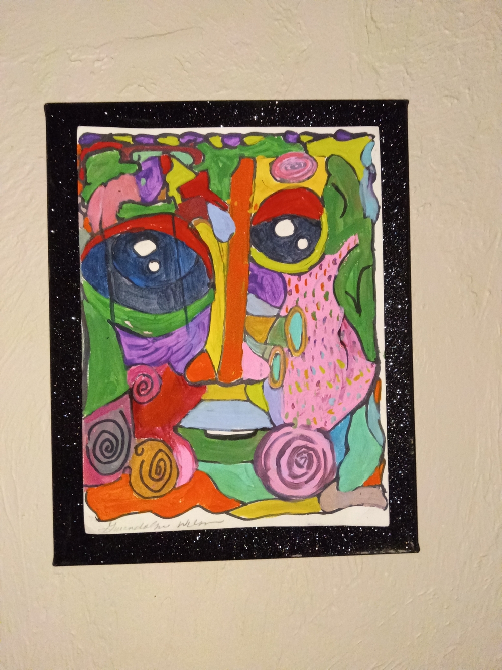 Vibrant Abstract Face Painting in Multicolor